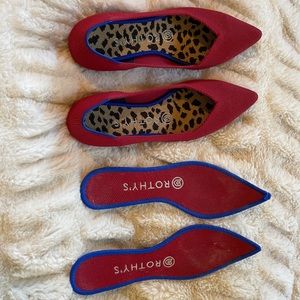 Rothy’s pointy toe Red flats
